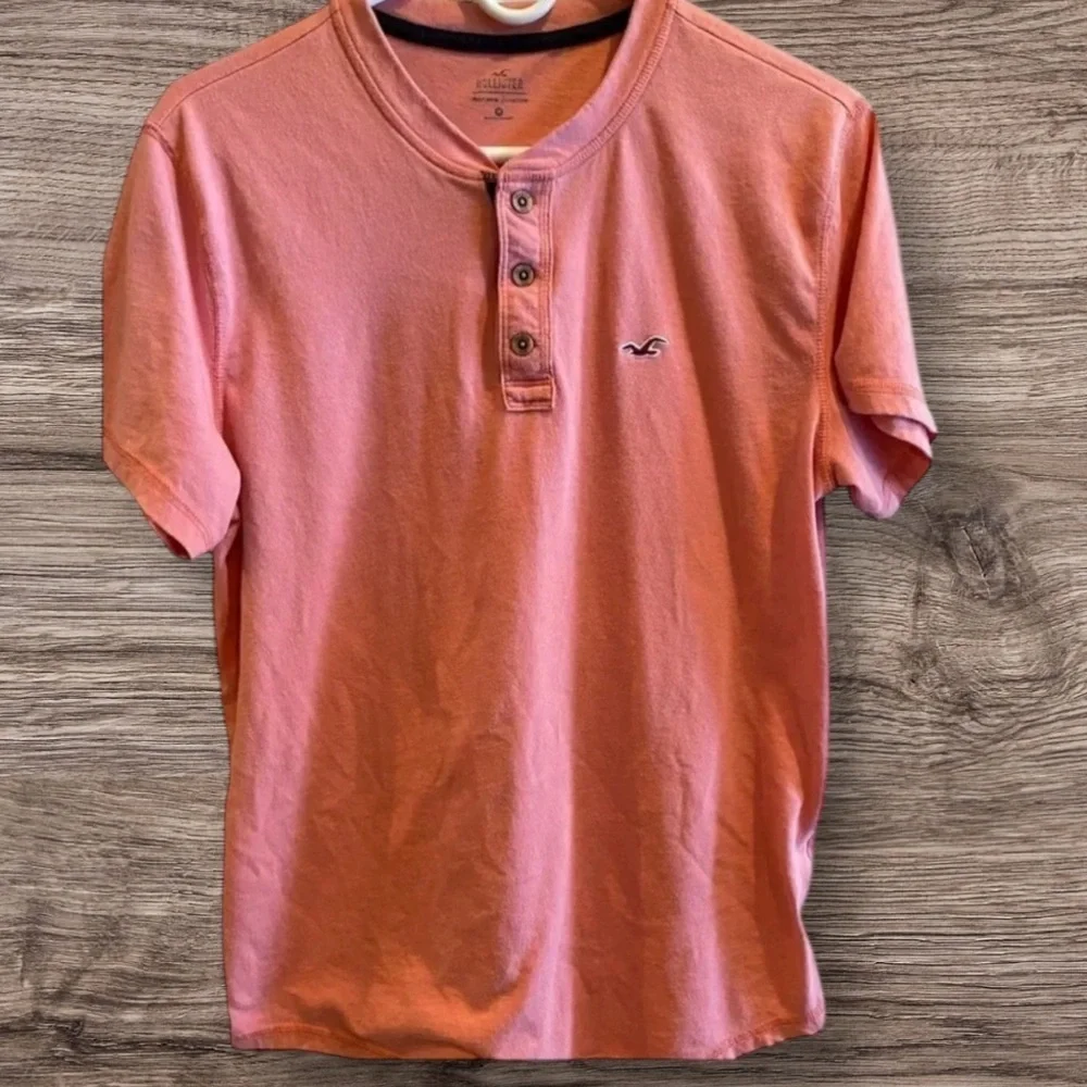 HOLLISTER MENS GUC PINK COTTON TOP TSHIRT TEE TSHIRTS BEACH SUMMER CASUAL SIZE M - Picture 1 of 5